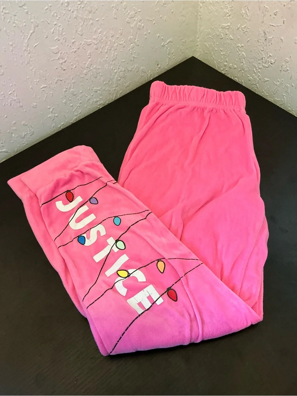 Justice Pink Long Sleeve Shirt with Penguin and Light Graphic